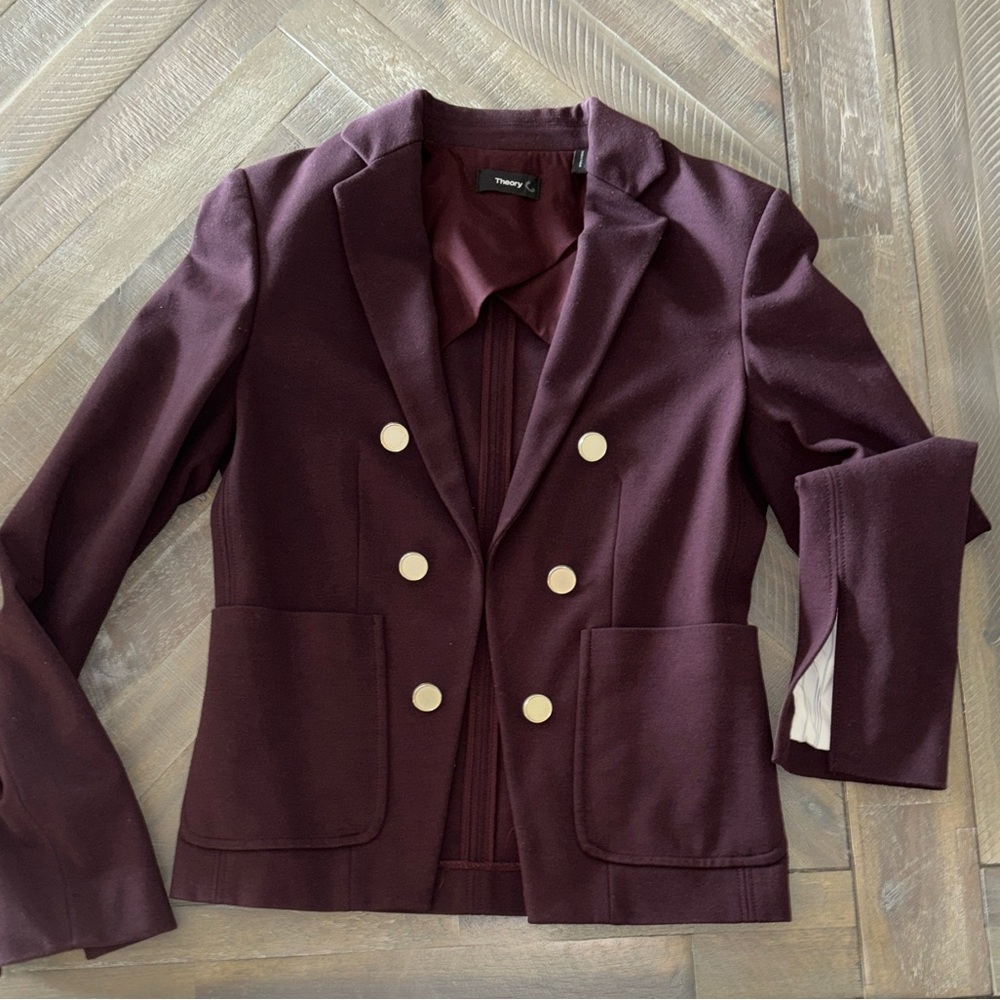 Theory Deep Burgundy Blazer